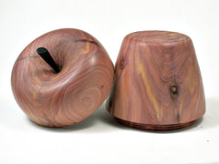 LV-2359 Chinese Juniper & Ebony Threaded Jewelry Box, Pill Box, Trinket Box-SCREW CAP
