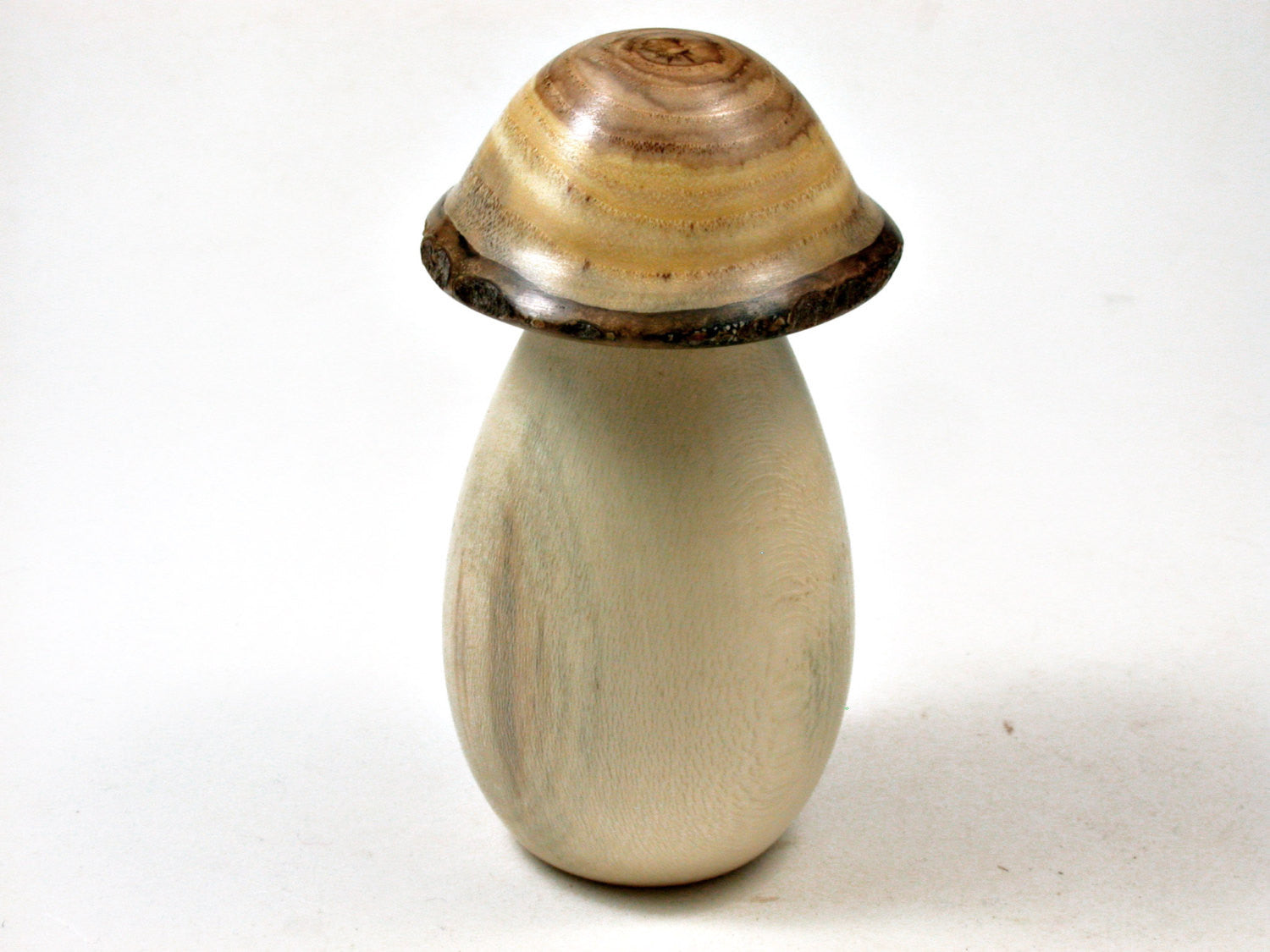 LV-2395 Holly & Japanese Pagoda Tree Wooden Mushroom Threaded Box, Jewelry Box-SCREW CAP