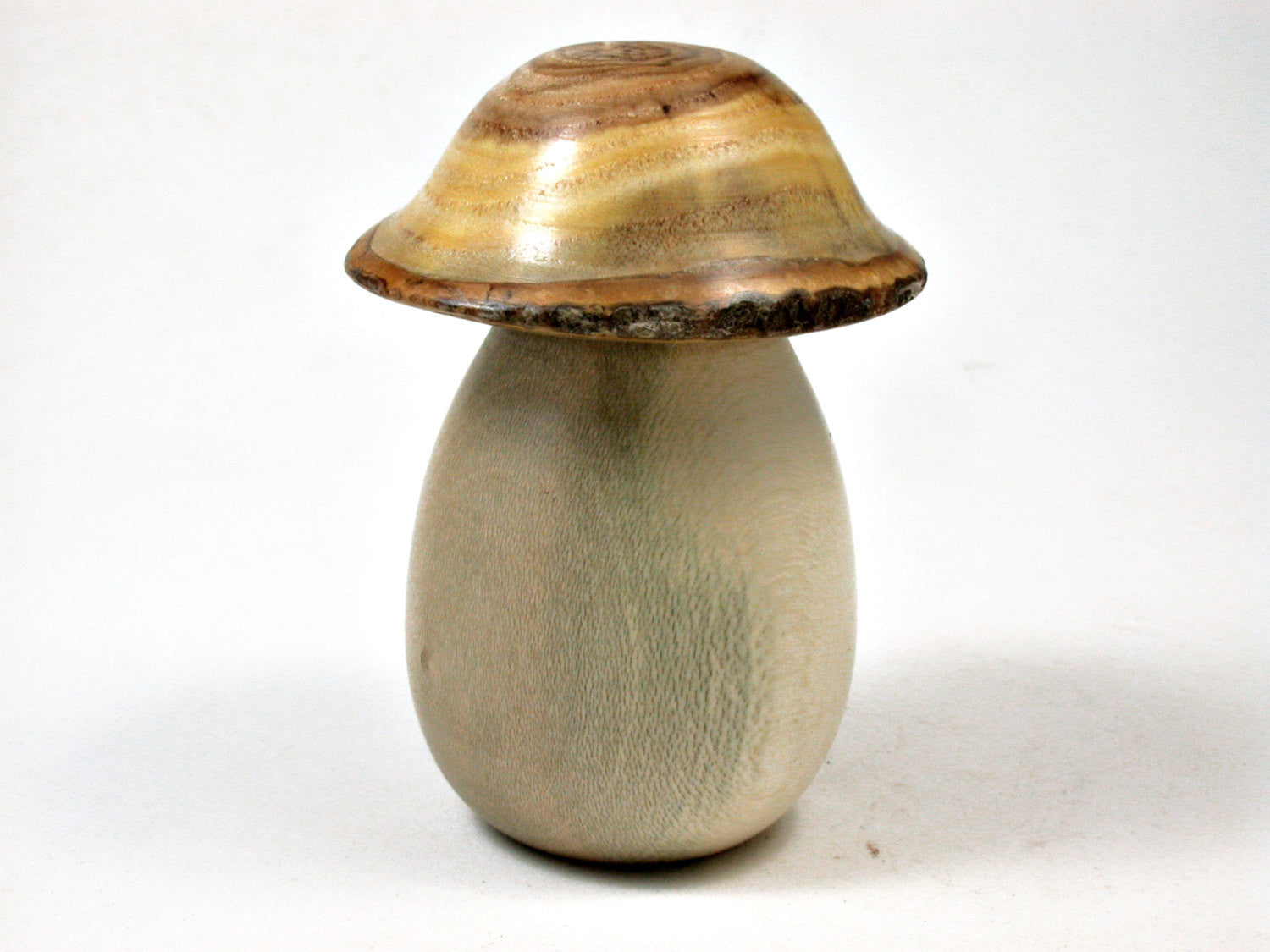 LV-2396 Holly & Japanese Pagoda Tree Wooden Mushroom Threaded Box, Jewelry Box-SCREW CAP