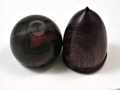 LV-2406 Camatillo Rosewood & Ebony Acorn Jewelry Box, Pill Box, Trinket Box-SCREW CAP