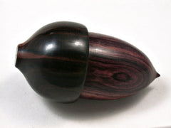 LV-2406 Camatillo Rosewood & Ebony Acorn Jewelry Box, Pill Box, Trinket Box-SCREW CAP