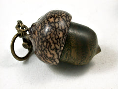 LV-2379 Verawood & Betelnut Acorn Pendant Box,Bag Charm, Keychain-SCREW CAP