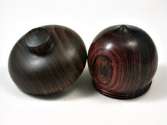 LV-2381 Cocobolo Rosewood & Kou Acorn Jewelry Box, Pill Box, Trinket Box-SCREW CAP