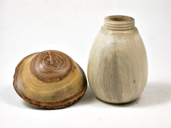 LV-2396 Holly & Japanese Pagoda Tree Wooden Mushroom Threaded Box, Jewelry Box-SCREW CAP