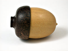 LV-2384 Yellowheart & Black Palm Acorn Jewelry Box, Pill Box, Trinket Box-SCREW CAP