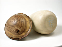 LV-2393 Holly & Japanese Pagoda Tree Wooden Mushroom Threaded Box, Urn-SCREW CAP
