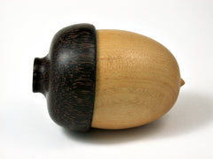 LV-2384 Yellowheart & Black Palm Acorn Jewelry Box, Pill Box, Trinket Box-SCREW CAP