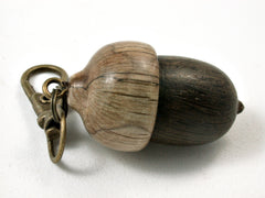 LV-2409 English Bog Oak & Live Oak Acorn Pendant Box, Bag Charm, Keychain-SCREW CAP