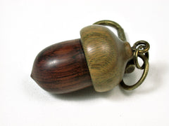 LV-2423 Snakewood & Verawood Acorn Pendant Box, Bag Charm, Keychain-SCREW CAP
