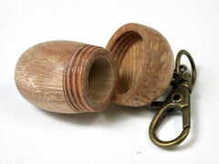 LV-2432 Perfume Wood & Royal Palm Acorn Pendant Box, Bag Charm, Keychain-SCREW CAP