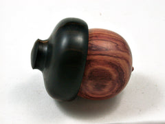 LV-2404 Tulipwood & Ebony Acorn Jewelry Box, Pill Box, Trinket Box-SCREW CAP