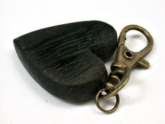 LV-2454 English Bog Oak Wooden Heart Charm, Keychain, Wedding, Anniversary Gift-Hand Made