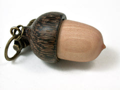 LV-2426 Manzanita & Black Palm Acorn Pendant Box, Bag Charm, Keychain-SCREW CAP