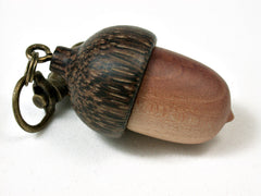 LV-2426 Manzanita & Black Palm Acorn Pendant Box, Bag Charm, Keychain-SCREW CAP