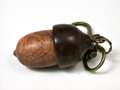 LV-2440 Amboyna Burl & Logwood Burl Acorn Pendant Box, Charm, Pill Holder-SCREW CAP