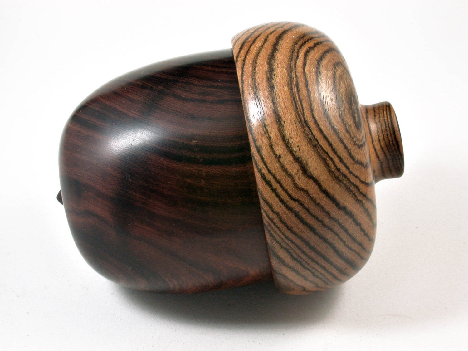 LV-2382 Desert Ironwood & Bocote Acorn Box, Jewlry Box-LARGE