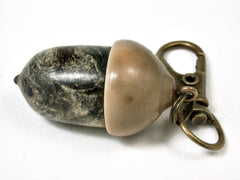 LV-2420 Buckeye Burl & Miriti Nut Acorn Pendant Box, Charm, Pill Holder-SCREW CAP