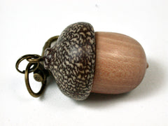 LV-2425 Manzanita & Betel Nut Acorn Pendant Box, Charm, Pill Holder-SCREW CAP