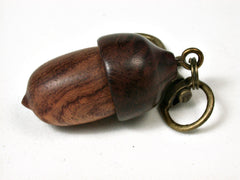 LV-2440 Amboyna Burl & Logwood Burl Acorn Pendant Box, Charm, Pill Holder-SCREW CAP