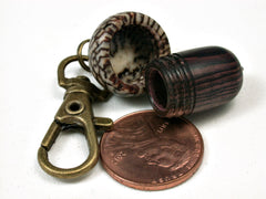 LV-2450 Camatillo & Betelnut Acorn Pendant Box, Charm, Pill Holder-SCREW CAP