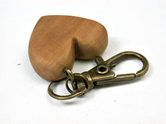 LV-2460 West Indie Satinwood Heart Charm, Keychain, Wedding Favor-Hand Made