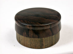 LV-2512 Verawood & Ziricote Flat Pill Box, Ring, Jewelry Box-SCREW CAP