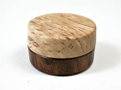 LV-2504 Desert Ironwood & Masur Birch Flat Pill Box, Ring, Jewelry Box-SCREW CAP
