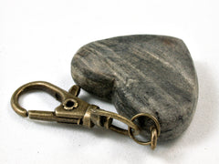 LV-2483 California Buckeye Wooden Heart Charm, Keychain, Wedding Gift-Unique Hand Made