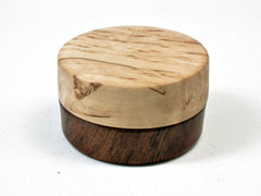 LV-2504 Desert Ironwood & Masur Birch Flat Pill Box, Ring, Jewelry Box-SCREW CAP