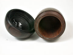 LV-2514 Lignum Vitae & Mun Ebony Acorn Jewelry, Ring Box, Pill Box-SCREW CAP