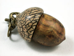LV-2566 Chittum Burl & Betelnut Acorn Pendant Box,Bag Charm, Keychain-SCREW CAP