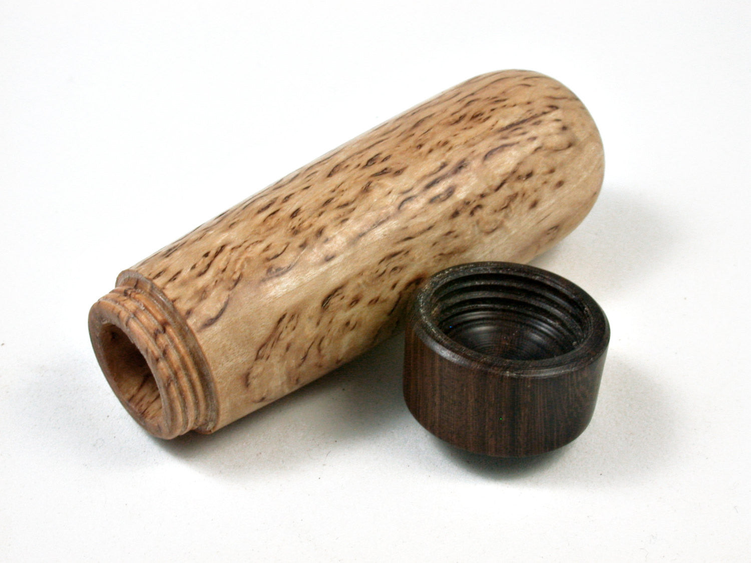 LV-2575 Masur Birch & Partridgewood Slim Box, Toothpick Holder, Needle Case-SCREW CAP
