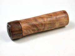 LV-2576 Ponderosa Pine Burl & Tamboti Slim Box, Toothpick Holder, Needle Case-SCREW CAP