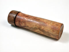 LV-2576 Ponderosa Pine Burl & Tamboti Slim Box, Toothpick Holder, Needle Case-SCREW CAP