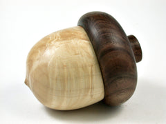 LV-2562 Box Elder Burl & Black Walnut Acorn Jewelry, Ring Box, Pill Box-SCREW CAP