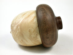 LV-2562 Box Elder Burl & Black Walnut Acorn Jewelry, Ring Box, Pill Box-SCREW CAP