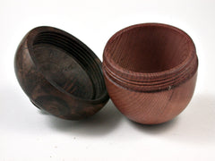 LV-2581 Giant Sequoia with Black Walnut Burl Acorn Jewelry, Ring Box, Pill Box-SCREW CAP