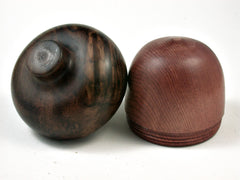 LV-2581 Giant Sequoia with Black Walnut Burl Acorn Jewelry, Ring Box, Pill Box-SCREW CAP
