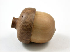 LV-2602 Real Yellowwood & Bur Oak Acorn Jewelry, Ring Box, Pill Box-SCREW CAP