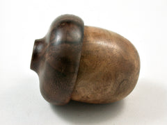 LV-2638 Claro Walnut Burl & Black Walnut Burl Acorn Jewelry, Ring Box, Pill Box-SCREW CAP