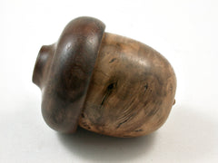 LV-2638 Claro Walnut Burl & Black Walnut Burl Acorn Jewelry, Ring Box, Pill Box-SCREW CAP