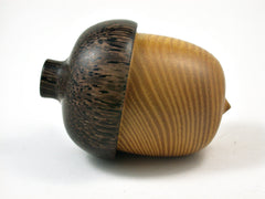 LV-2383 Osage Orange with Black Palm Acorn Jewelry, Ring Box, Pill Box-SCREW CAP