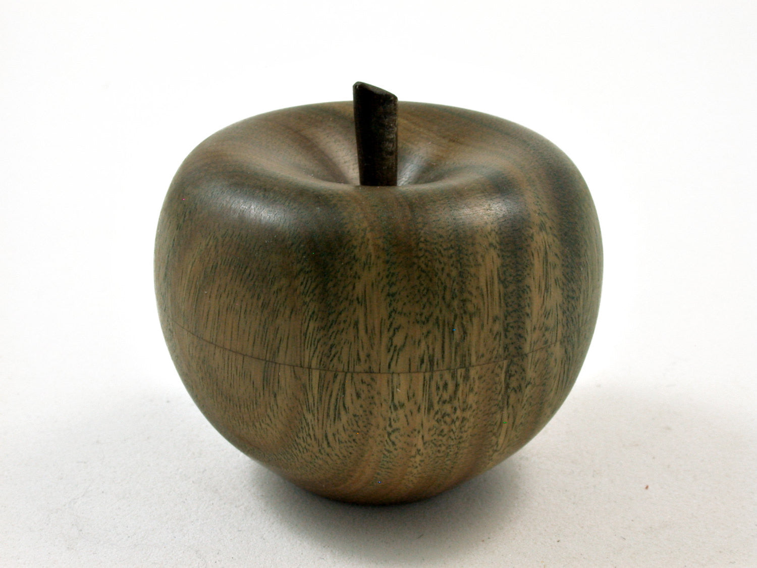 LV-2637 Verawood with Ebony Stem Wooden Apple Threaded Box-SCREW CAP