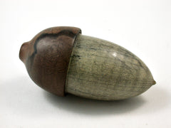 LV-2587 Curly Buckeye with Black Walnut Acorn Jewelry, Ring Box, Pill Box-SCREW CAP