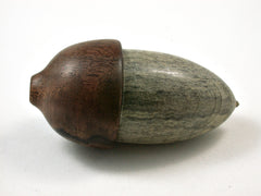 LV-2587 Curly Buckeye with Black Walnut Acorn Jewelry, Ring Box, Pill Box-SCREW CAP
