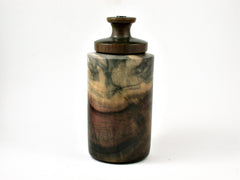 LV-2639 Rainbow Tulip Poplar & Verawood Threaded Tall Box, Urn--Screw-on Cap