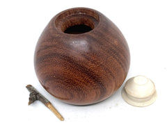 LV-5401  Hand Turned Apple Salt & Pepper Shaker, Secret Compartment from Quina