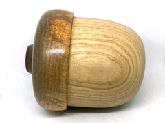 LV-5414  Sassafras & Black Walnut Large Wooden Acorn Box -- SCREW CAP