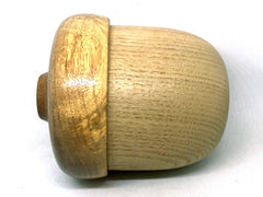 LV-5414  Sassafras & Black Walnut Large Wooden Acorn Box -- SCREW CAP