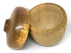 LV-5414  Sassafras & Black Walnut Large Wooden Acorn Box -- SCREW CAP